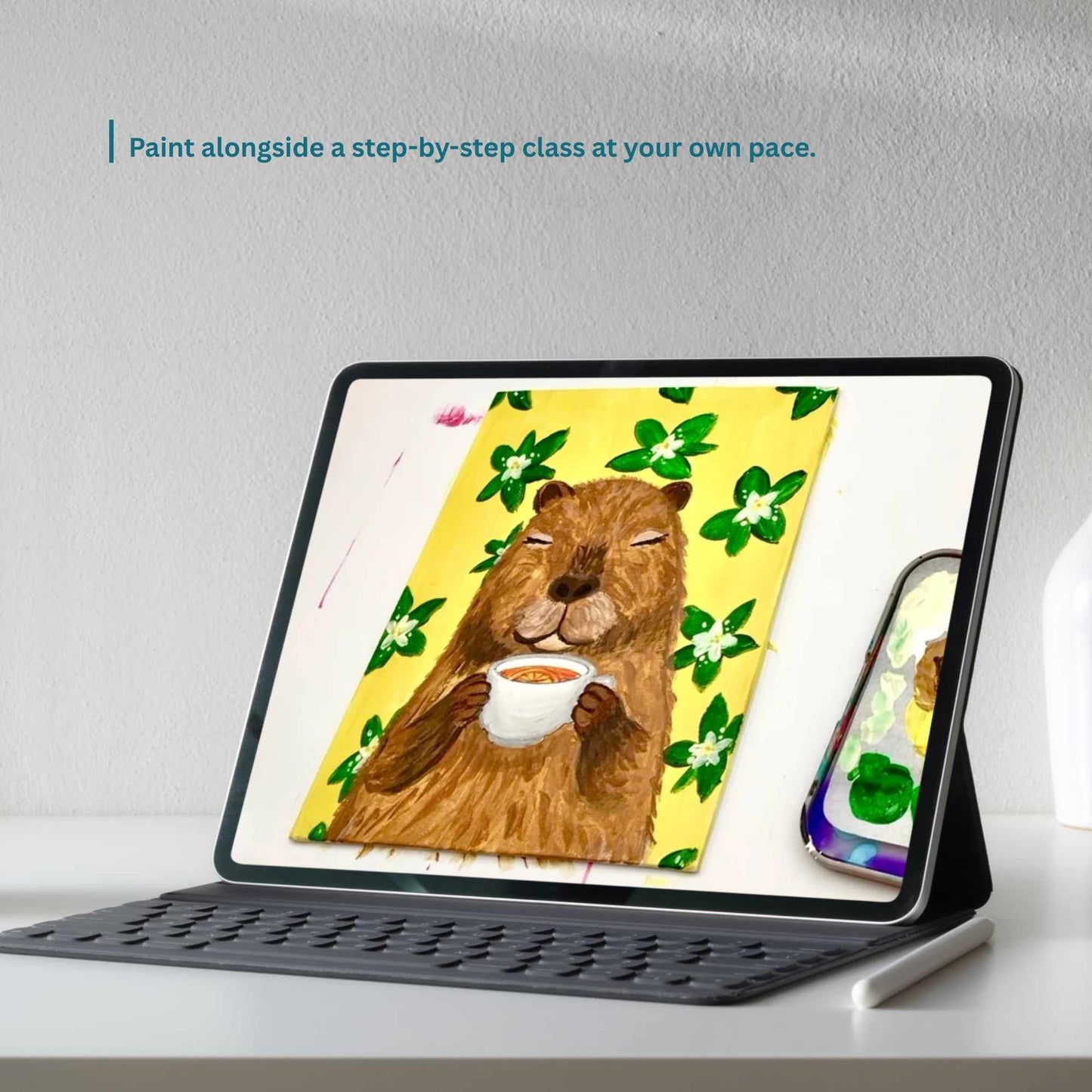 Capybara Comfort: Paint-Along Class