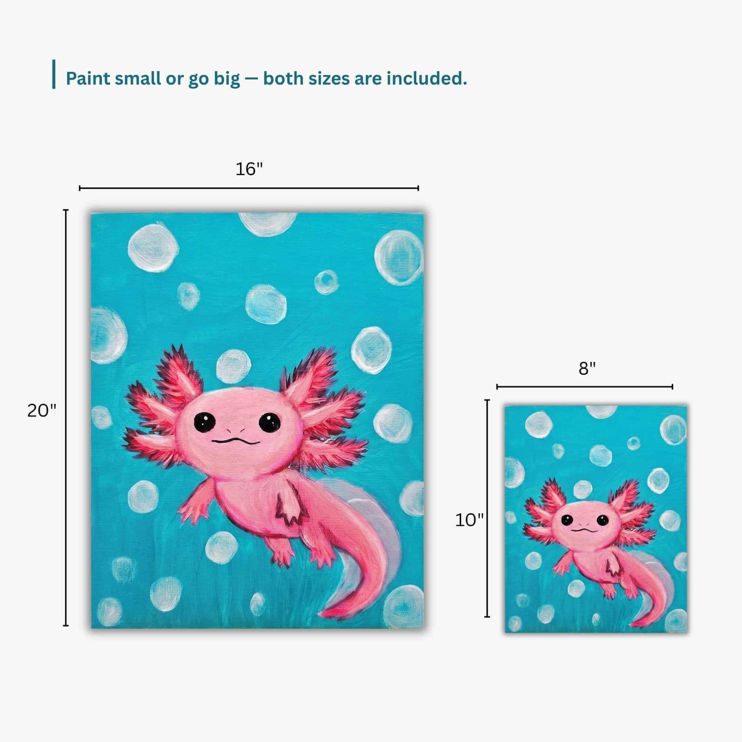 Bubbly Axolotl: Paint-Along Class