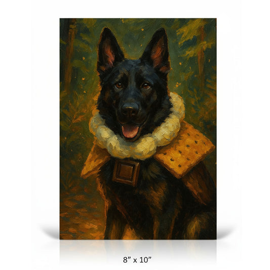Timeless Pawtrait: Custom Metal Pet Portrait with Stand