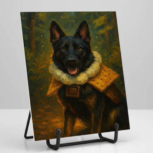 Timeless Pawtrait: Custom Metal Pet Portrait with Stand