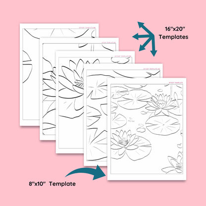 templates of for a DIY pre drawn canvas for easy acrylic painting