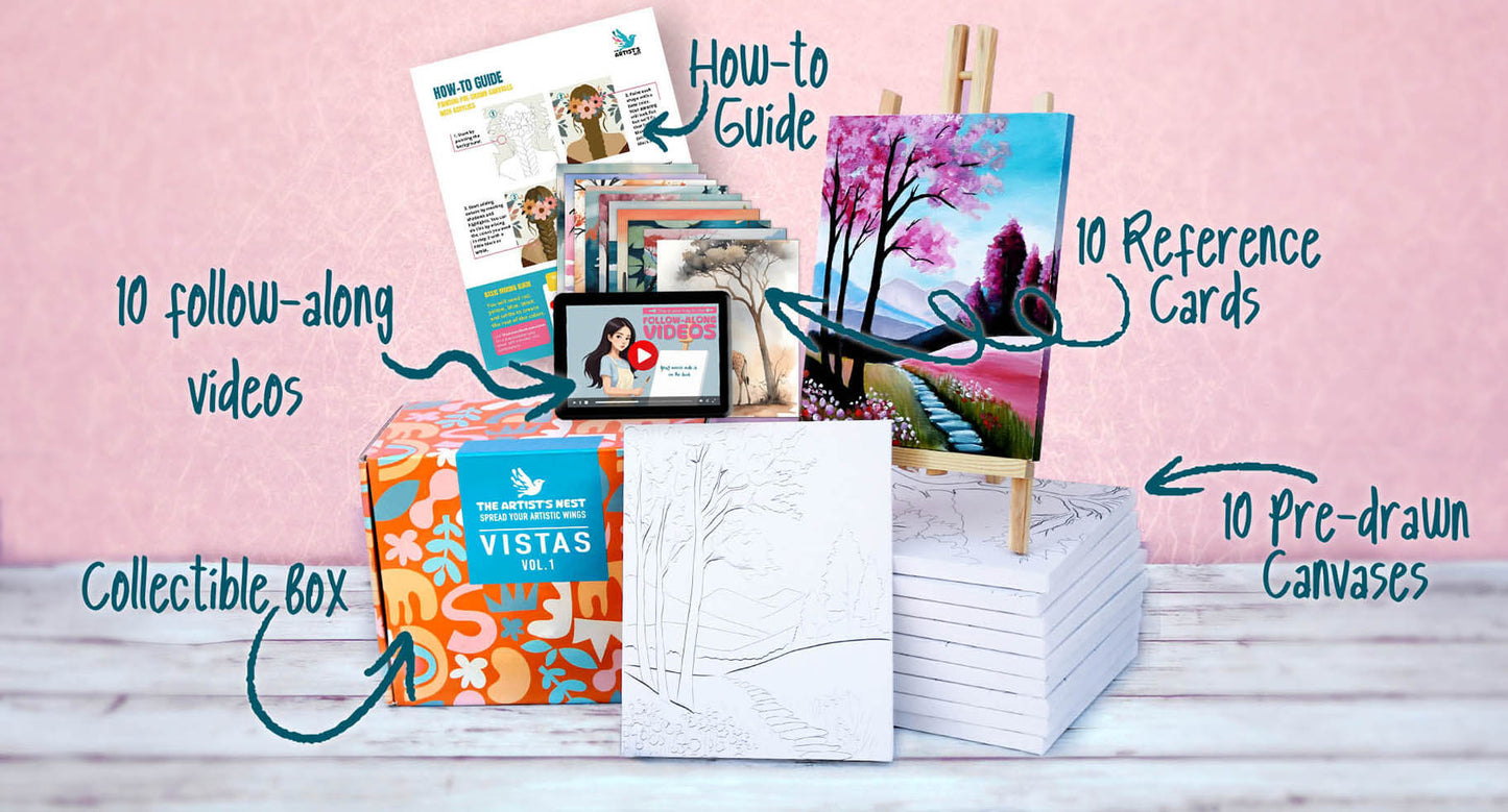 Guided Pre-drawn Canvas Set - Vistas Vol. 1