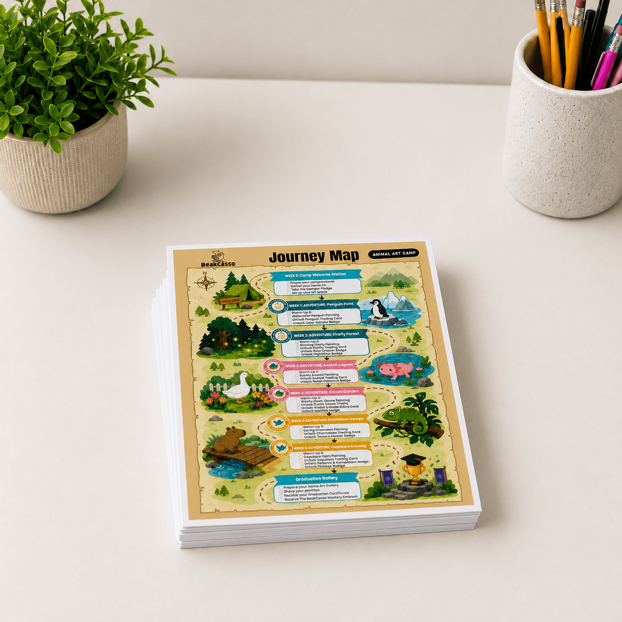 Animal Art Camp Printed Kit