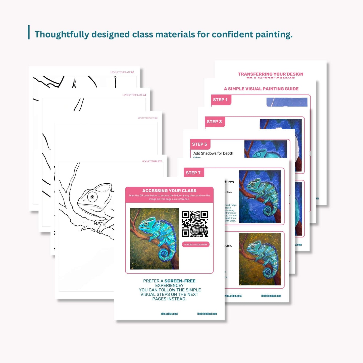 Blue Chameleon: Paint-Along Class