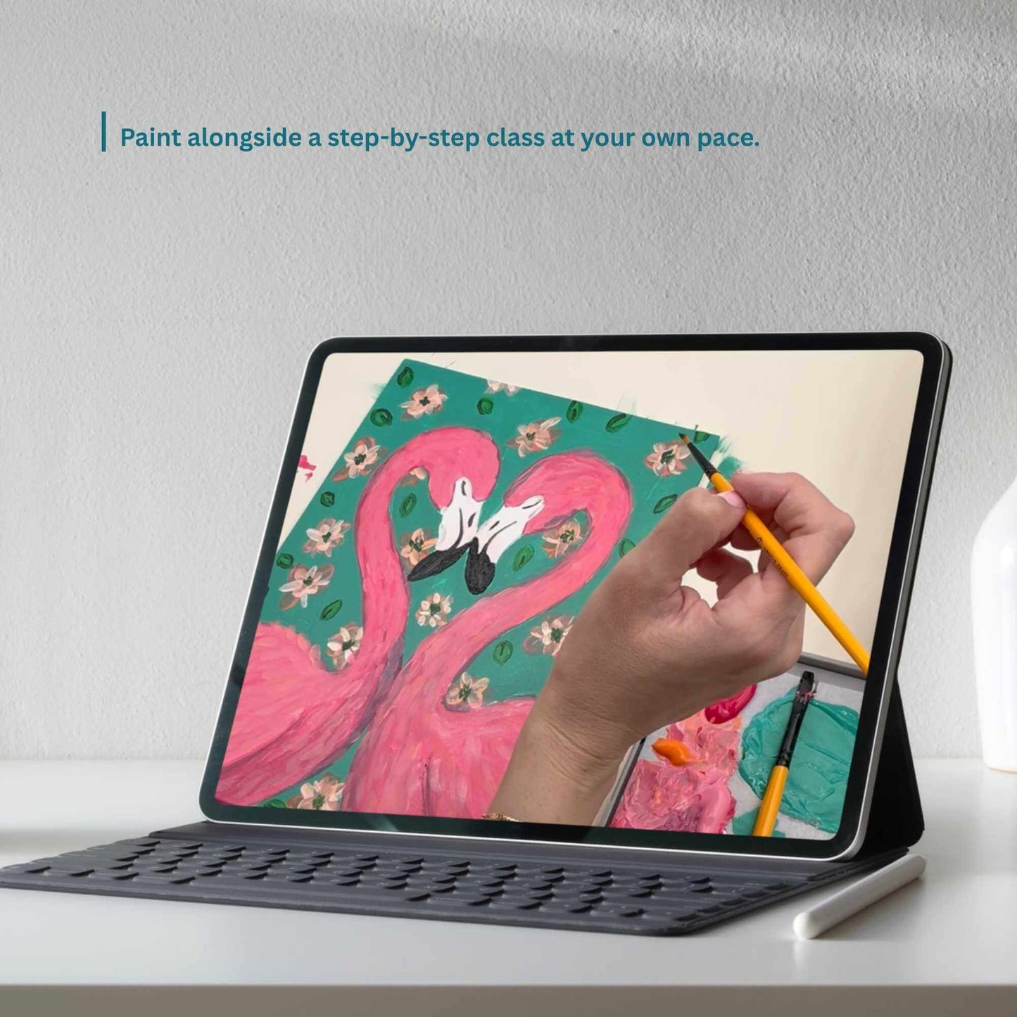 Flamingo Love: Paint Class in a Box