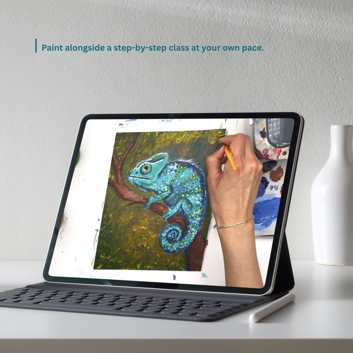 Blue Chameleon: Paint-Along Class